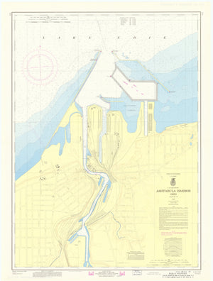 Ashtabula Harbor Map 1968