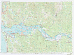 Astoria Bathymetric Fishing Map 1981