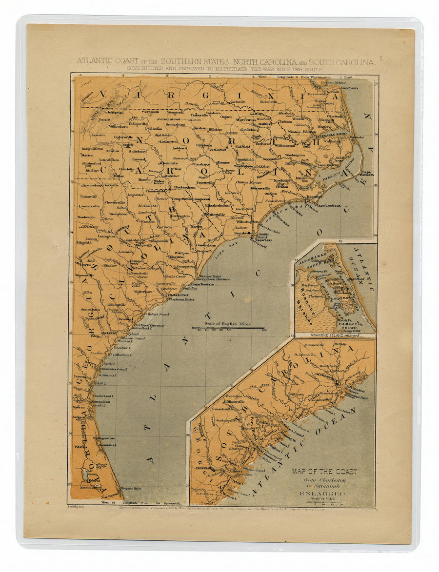 Atlantic Coast - North Carolina & South Carolina Map