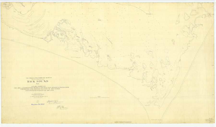 Back Sound Map - Cape Lookout Map - 1886