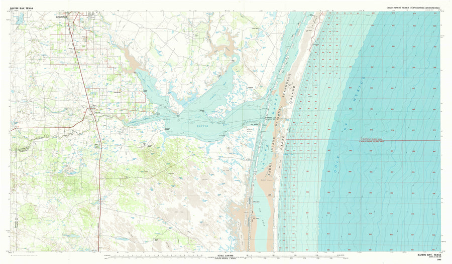 Baffin Bay Texas Topographic Map - 1984