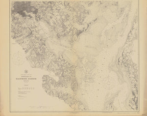 Baltimore Harbor Map - 1921