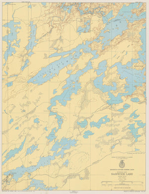 Basswood Lake Map - 1950