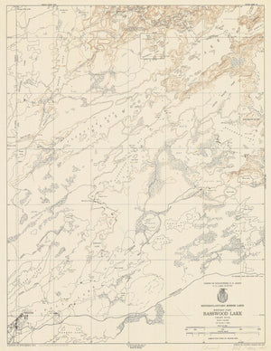 Basswood Lake Map - 1955
