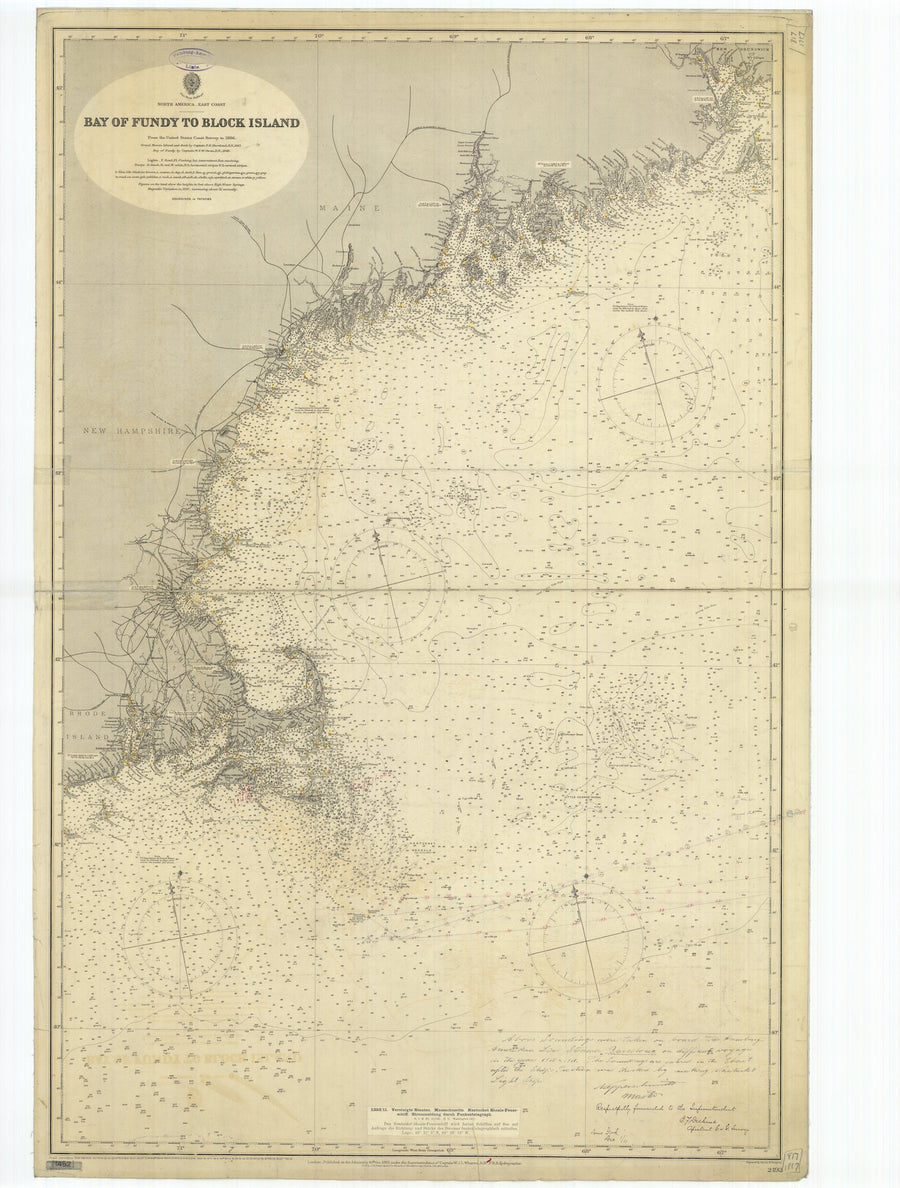 Bay of Fundy to Block Island Map 1911
