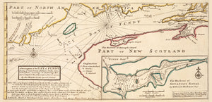 Bay of Fundy Map - 1711