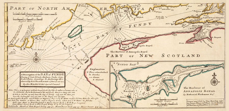 Bay of Fundy Map - 1711