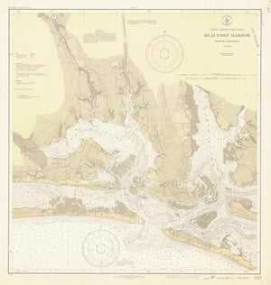 Beaufort Harbor Map - 1930 - Wholesale Listing - 6 copies 24x24