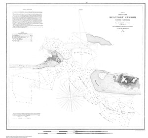 Beaufort Harbor Map - 1850