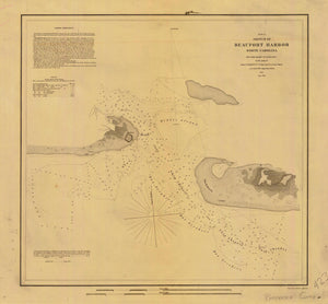 Beaufort Harbor Map - 1850