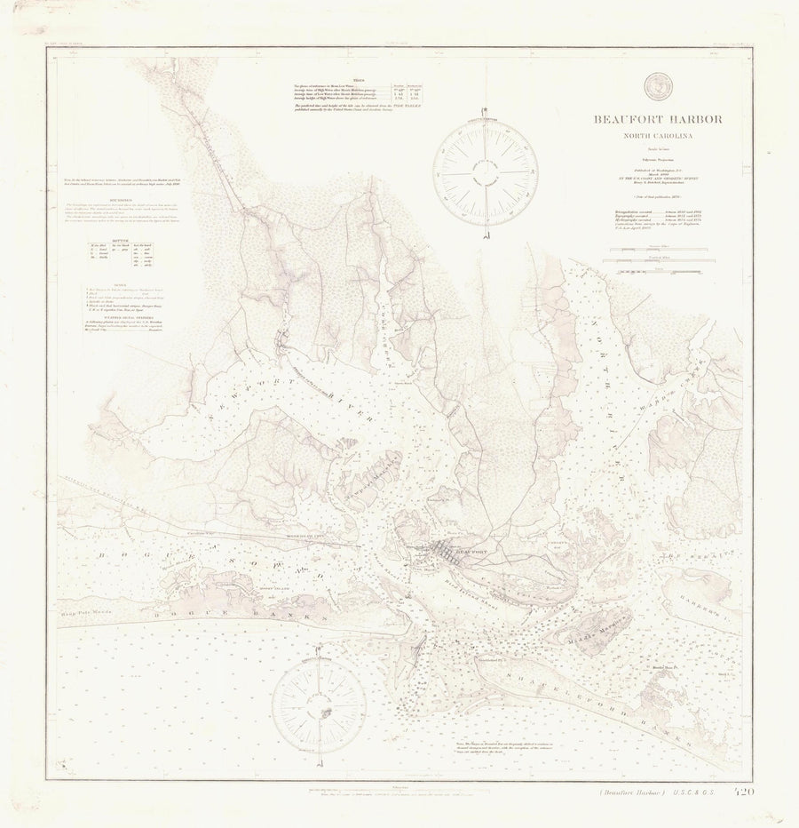 Beaufort Harbor Map - 1900