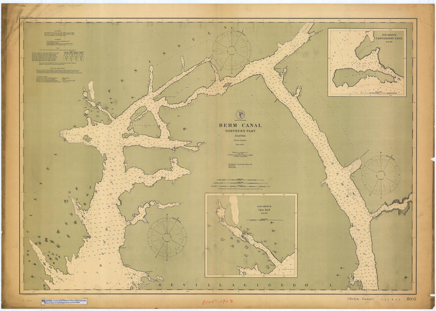 Behm Canal Map - Northern Part - 1903