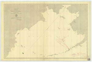 Bering Sea Map - British Naval Vessels - 1891