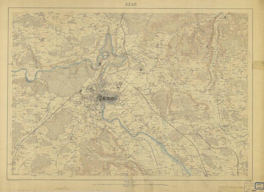 Bern Switzerland Map 1884