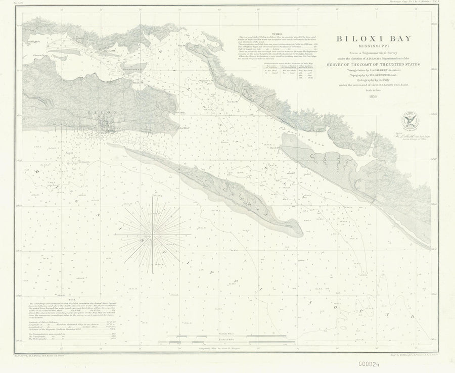 Biloxi Bay Map 1858