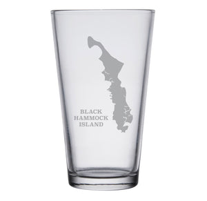 Black Hammock Island Map Glasses