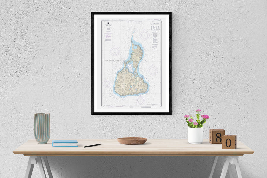Block Island Map - 1991