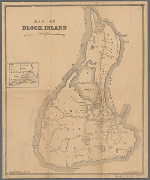 Block Island Map - 1882