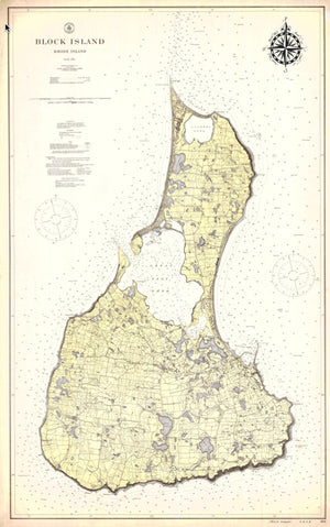 Block Island Map - 1914