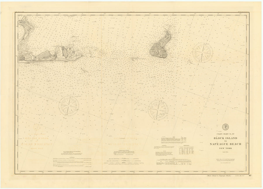 Block Island to Napeague Beach Map - 1897