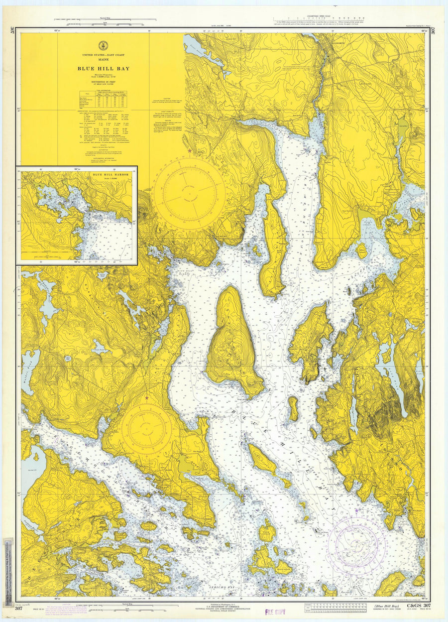 Blue Hill Bay Map - 1971