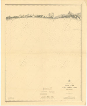 Bogue Inlet to Old Topsail Inlet Map - 1889