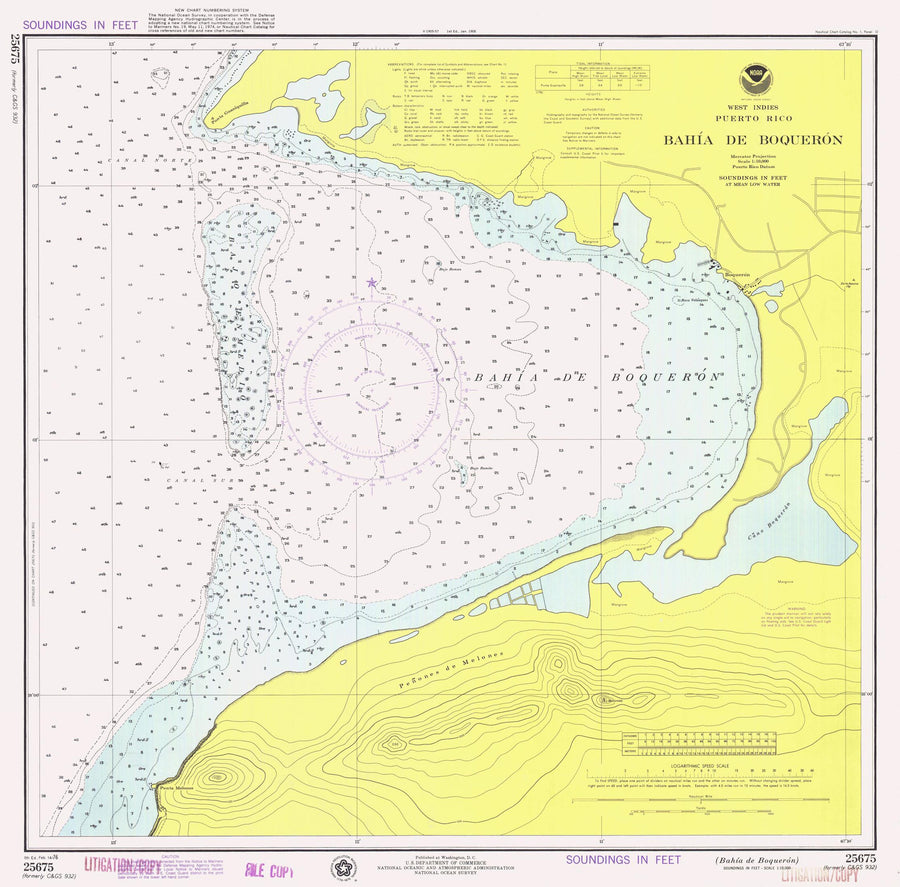 Boqueron Bay Map - Puerto Rico - 1976