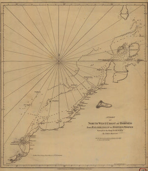 Borneo - North West Coast Map 1794