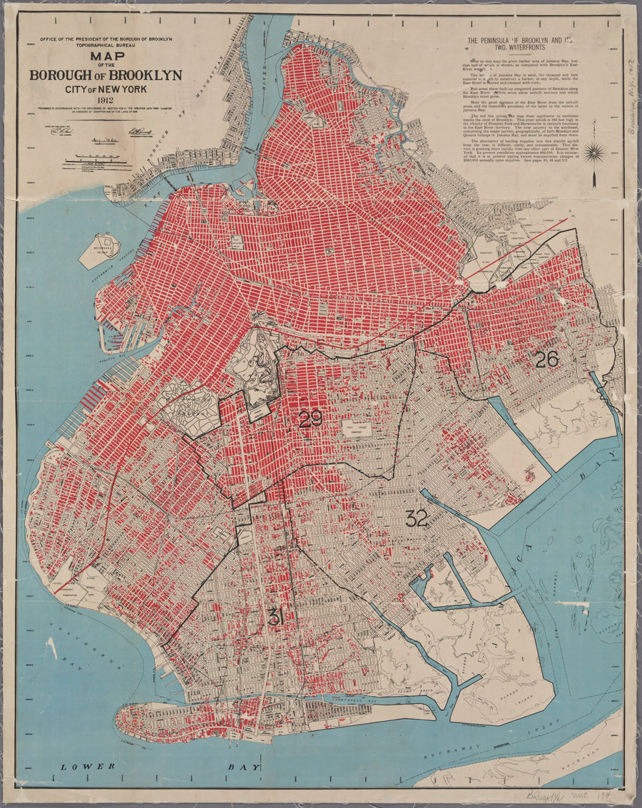 Borough of Brooklyn Map 1912