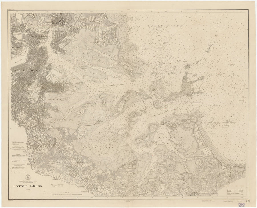 Boston Harbor Map - 1915
