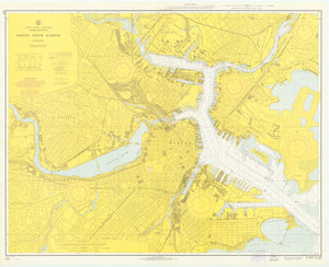 Boston Harbor Map - 1966