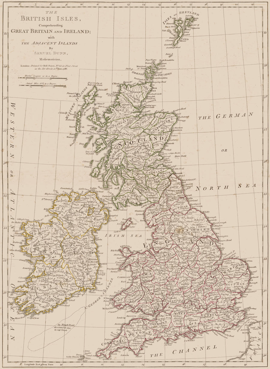 British Isles - Great Britain & Ireland Map