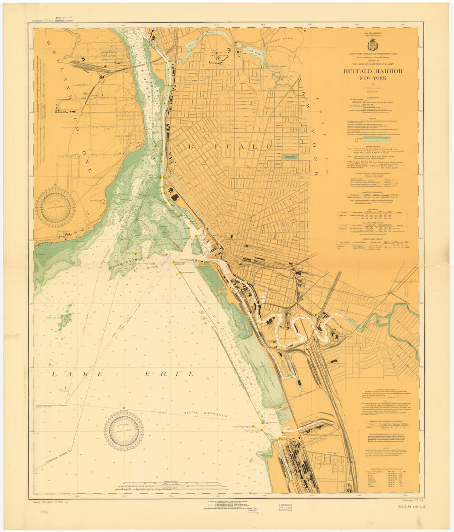 Buffalo Harbor Map 1925