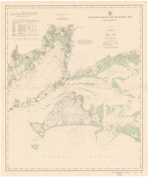 Buzzard's Bay & Martha's Vineyard Map - 1914