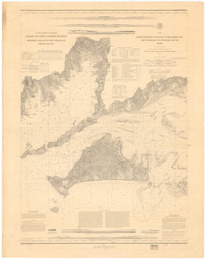Buzzard's Bay & Martha's Vineyard Map - 1879