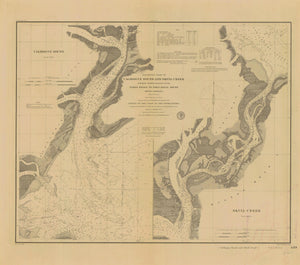 Calibogue Sound and Skull Creek South Carolina Map - 1879