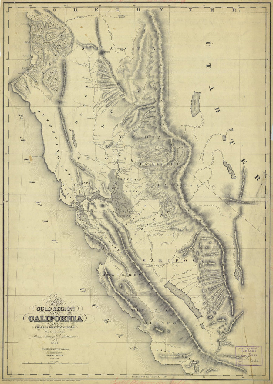 California Map - 1851