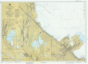 Calumet and Indiana Harbors - Lake Michigan Map 1979