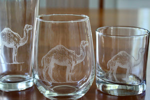 Camel Engraved Glasses