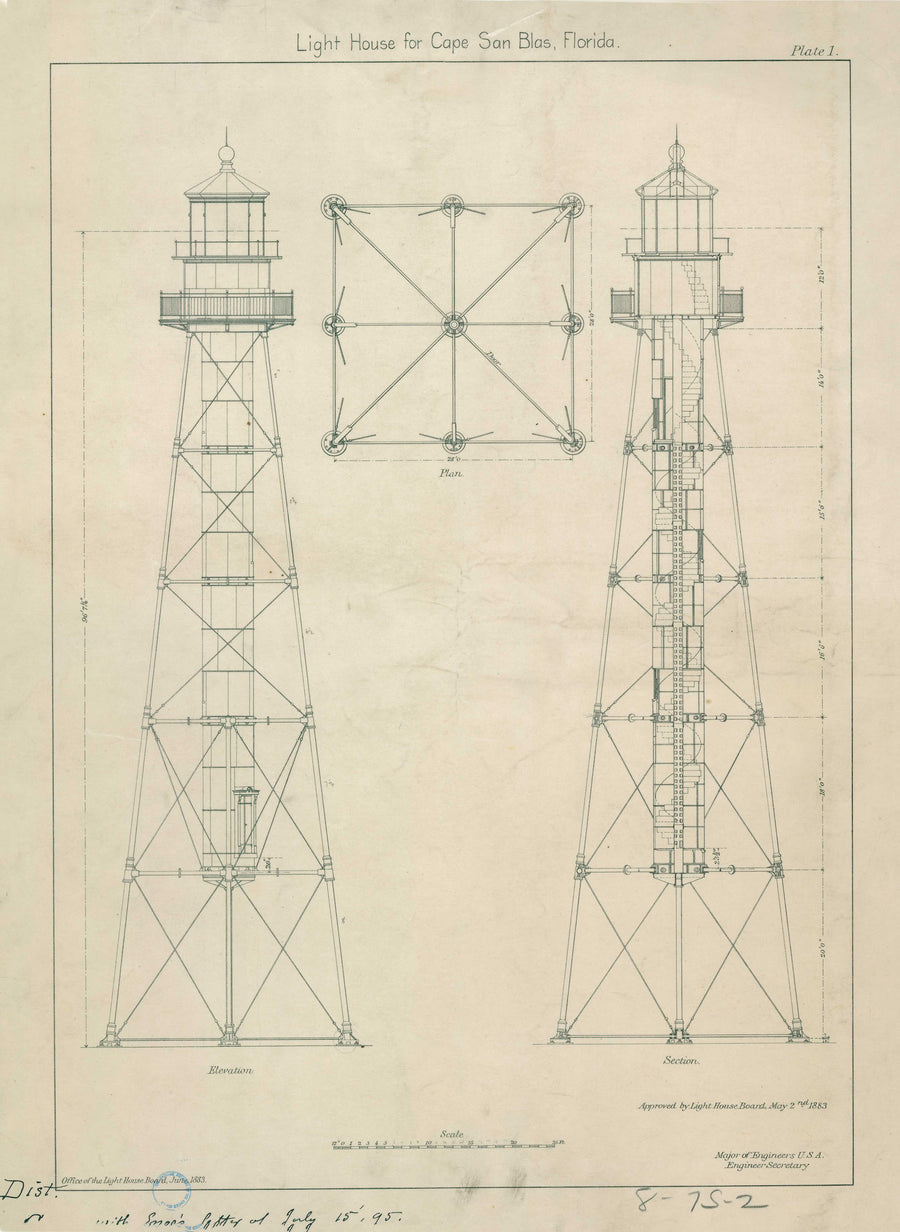 Cape San Blas Lighthouse (FL) - 1883