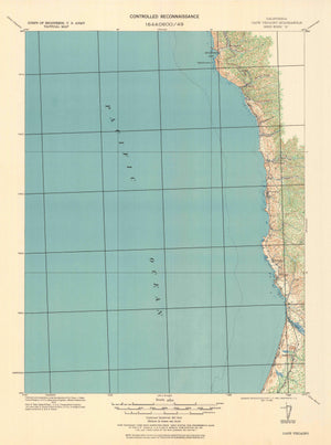 Cape Vizcaino Topographic Map - 1921