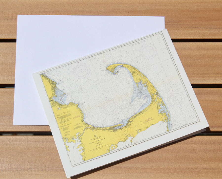 Cape Cod Map Notecards (1957) 4.25"x5.5"