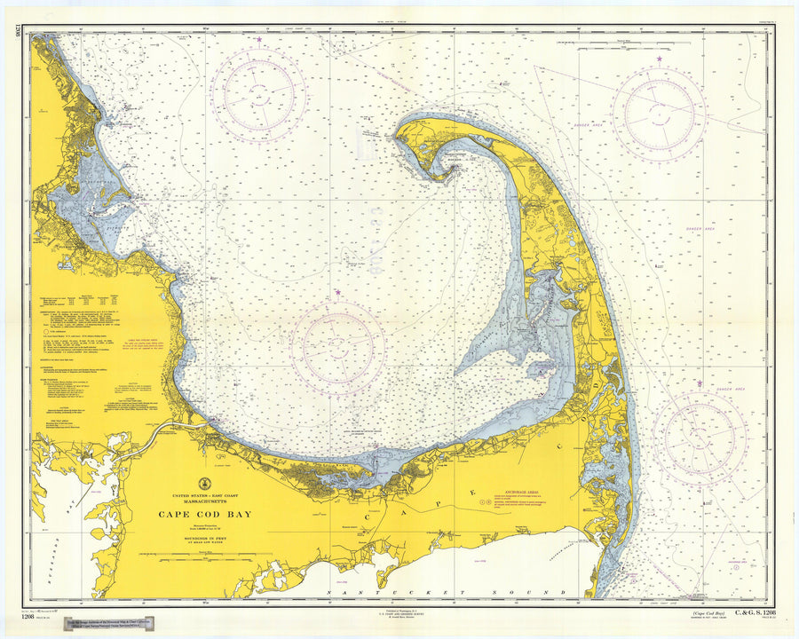 Cape Cod Bay Map - 1957