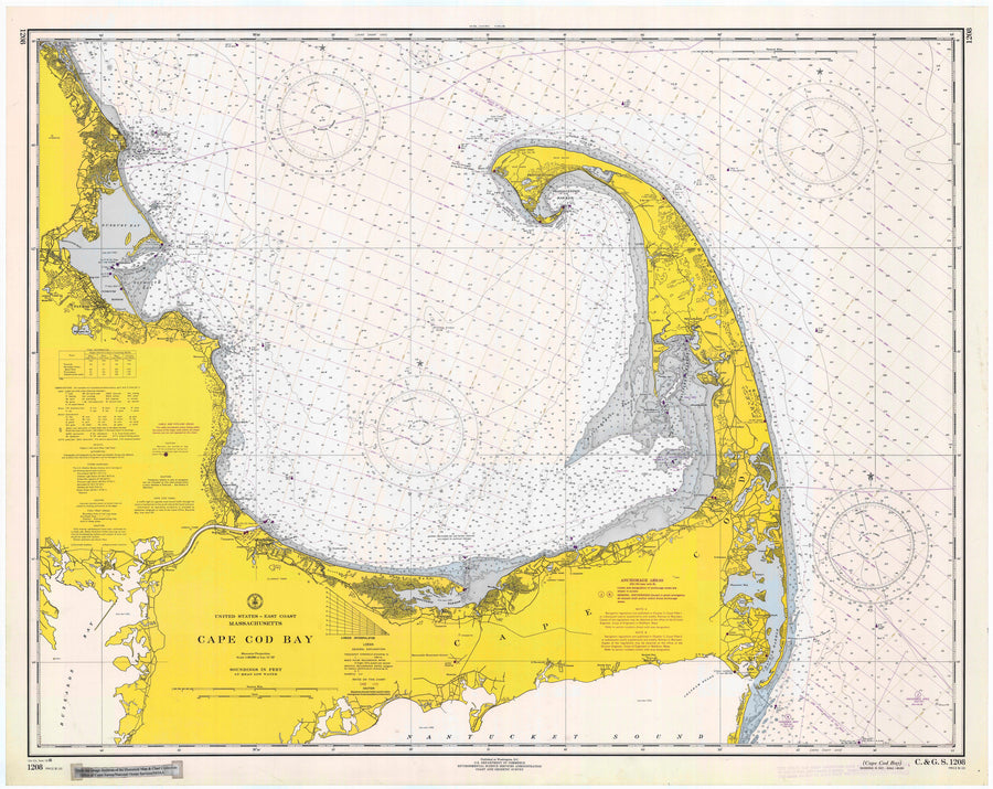 Cape Cod Bay Map - 1966