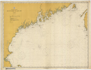 Cape Cod to Bay of Fundy Map - 1917