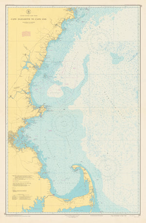Cape Cod to Cape Elizabeth Map - 1951 (dark blue)