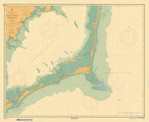 Cape Hatteras Map -  1964 (Blue)