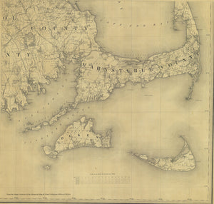 Cape Cod & Islands Map - 1844