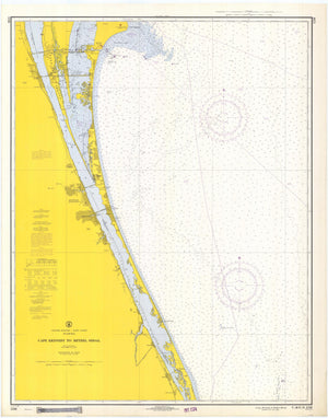 Cape Canaveral to Bethel Shoal Florida Map - 1968