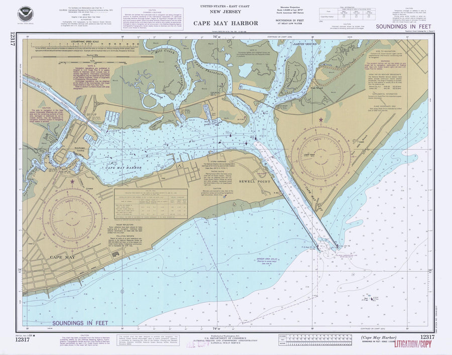 Cape May Harbor Map 1984